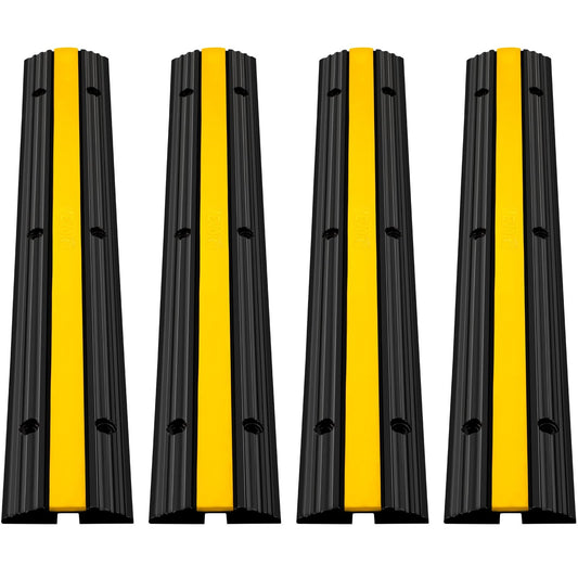 VEVOR Cable Protector 18000lbs Single Channel Rubber Cable Hose Protector 4 Pack