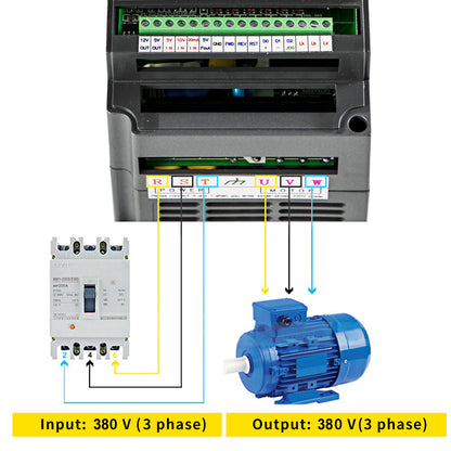VEVOR 4KW 380V VFD Variable Frequency Drive For Spindle Motor 4KW 5HP Control 380V