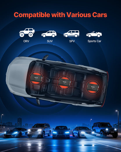 Car Audio Amplifier, 4-Channel Bridgeable Car Amplifier, Multichannel Class AB Stereo Amp, Max. 4 x 250W at 4 Ohms / 4 x 500W at 2 Ohms, High Output, for SUVs, Pickups, and Off-Road Vehicles