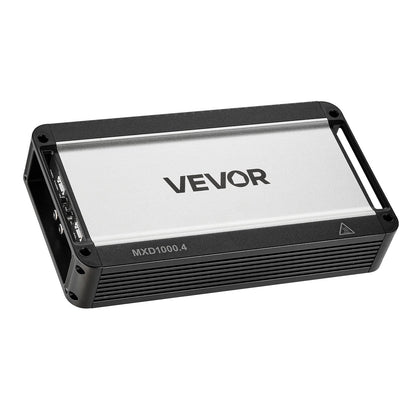 Car Audio Amplifier, 4-Channel Bridgeable Car Amplifier, Multichannel Class D Stereo Amp, Max. 4 x 500W at 4 Ohms / 4 x 1000W at 2 Ohms, High Output, for SUVs, Pickups, and Off-Road Vehicles