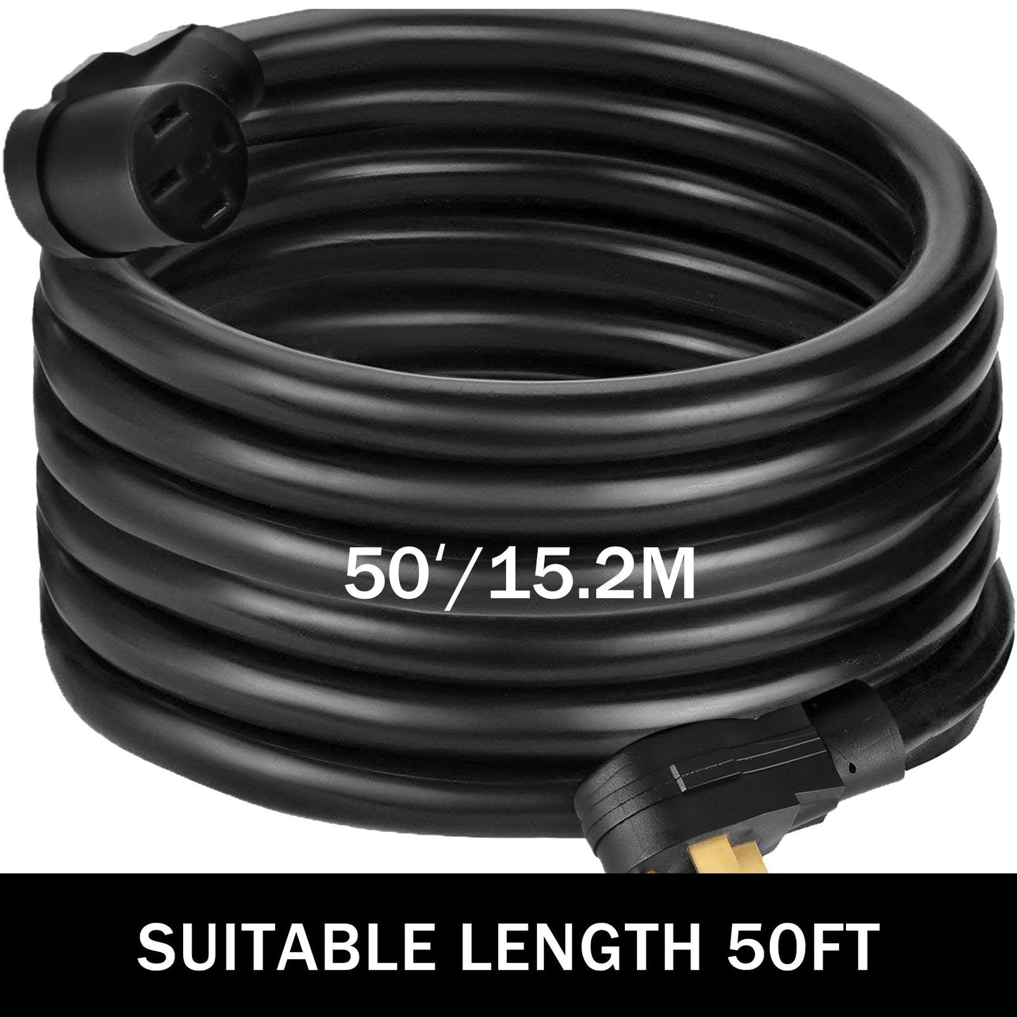 50 Amp RV Extension Cord, 15.2 m Heavy Duty Copper Wire for Camper & Motorhome