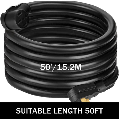 50 Amp RV Extension Cord, 15.2 m Heavy Duty Copper Wire for Camper & Motorhome