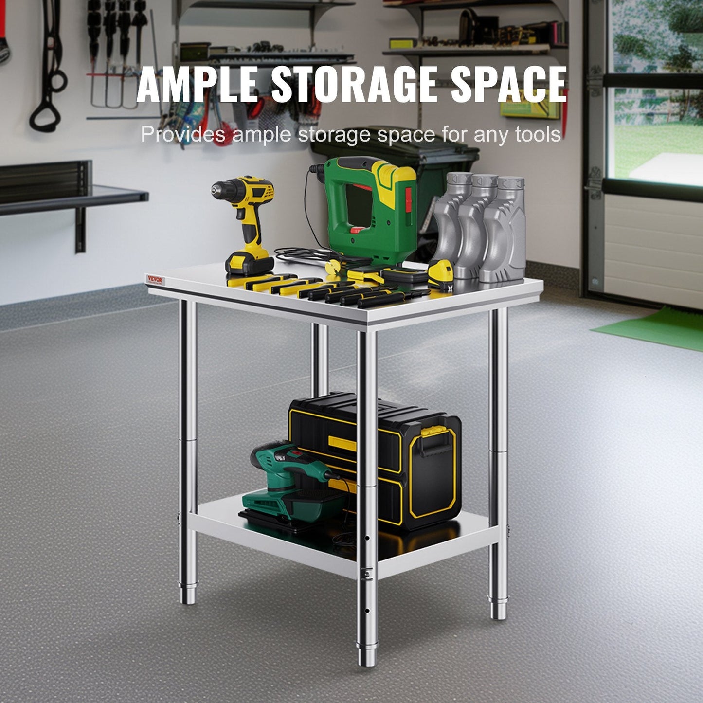 Stainless Steel Commercial Workstation 0.6 x 0.76 x 0.8 m, 317 kg Capacity