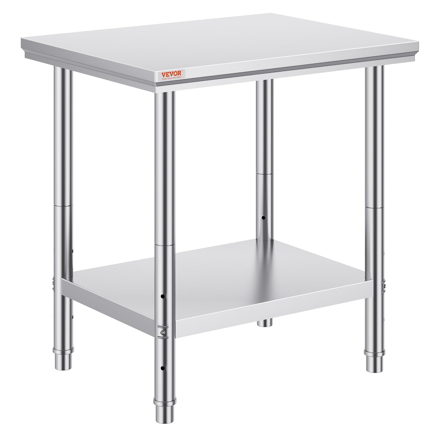 VEVOR Commercial Worktable & Workstation 24 x 30 x 32 Inch Stainless Steel Work