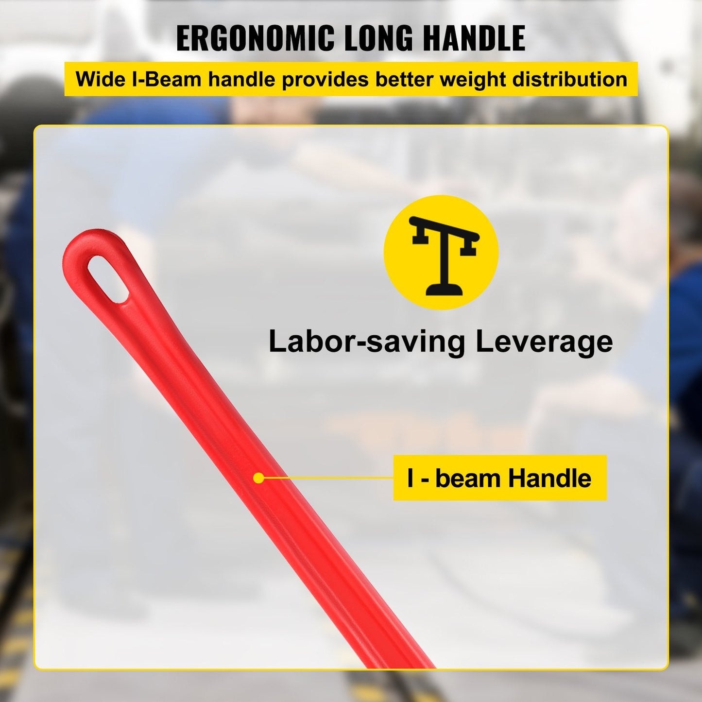 Heavy-Duty 1.5m Cast Iron Pipe Wrench with 200mm Jaw Capacity