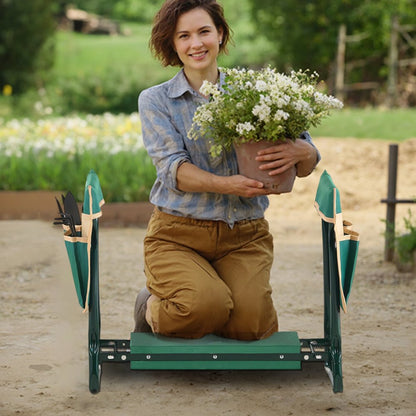 VEVOR Garden Kneeler and Seat 6" Wide Pad 330lbs Capacity Folding Garden Stool