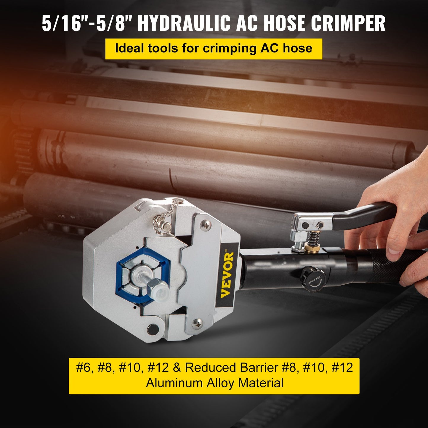 VEVOR Hydraulic Hose Crimper Hydra-Krimp 71500,Manual AC Hose Crimper Kit Air Conditioning