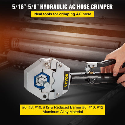 Hydraulic Hose Crimper Kit with 7 Dies, Portable AC Repair Tool, 8 kg