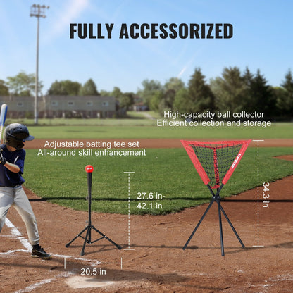 Portable 2.13x2.13m Baseball Softball Net with Carry Bag and Accessories