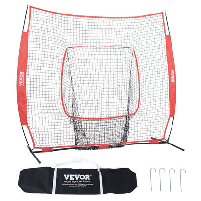 Portable Baseball & Softball Training Net, 2.13x2.13m with Carry Bag & Strike Zone