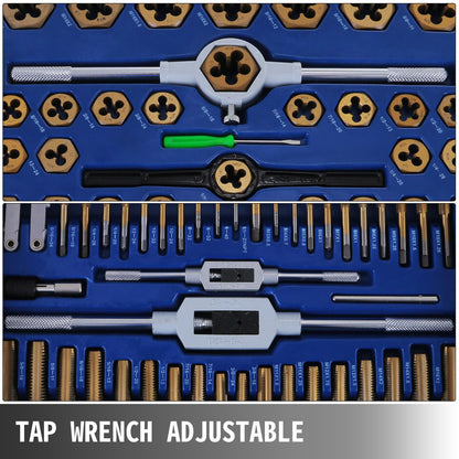 VEVOR 86PC Tap and Die set, Tap and Die Set Metric and Standard, Large Tap and Die