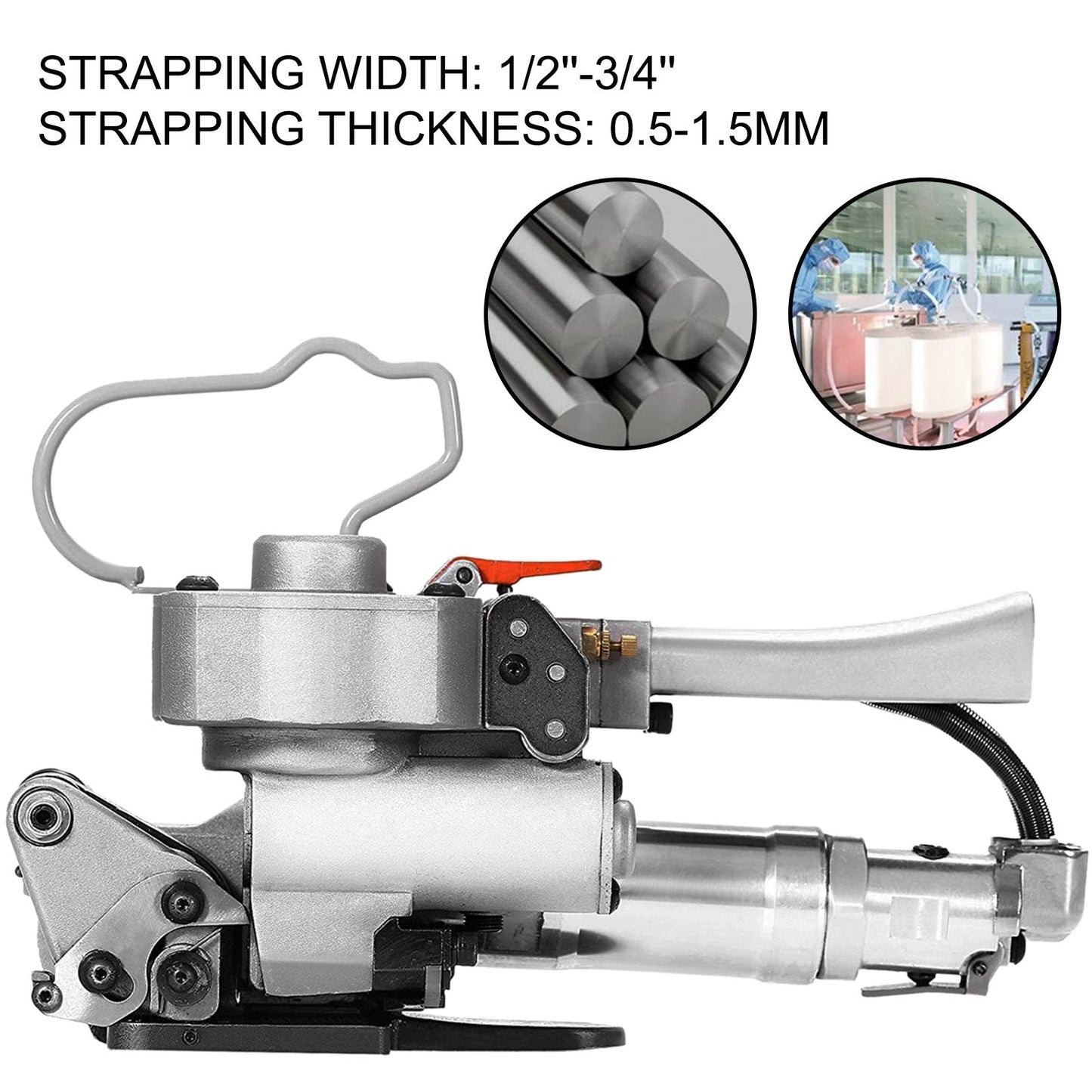 Pneumatic Strapping Tool A19, 0.5-0.8 Mpa, 3-in-1 Function, 3.8 kg, 0.5-0.75 m