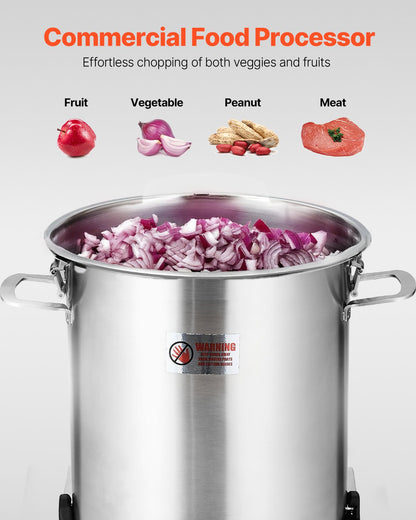 VEVOR Food Processor & Vegetable Chopper 18L Food-Grade Stainless Steel Blender