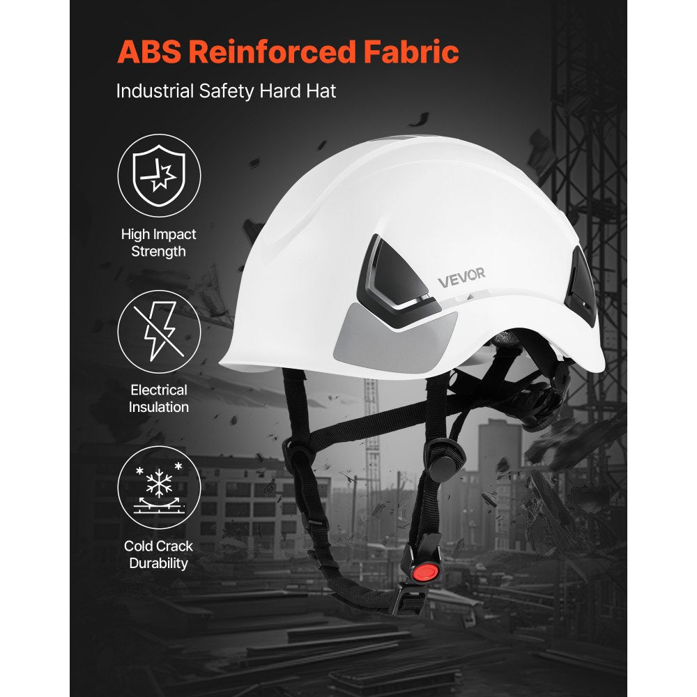 Construction Safety Helmet ABS Safety Hard Hat 6-Point Ratchet Suspension