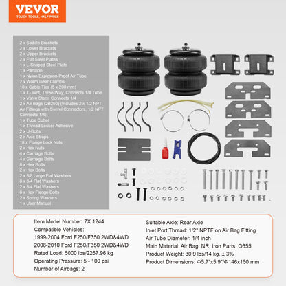 VEVOR Air Bag Suspension Kit, Air Springs Suspension Bag Kit Compatible with 1999-2004