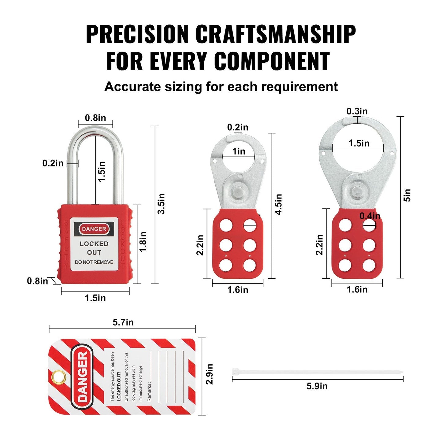 Comprehensive 59-Piece Electrical Lockout Tagout Kit with Padlocks and Accessories