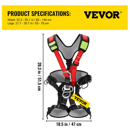 Vevor Safety Climbing Harness Rock Climbing Gear Rappelling Floor Escape Tower Climber