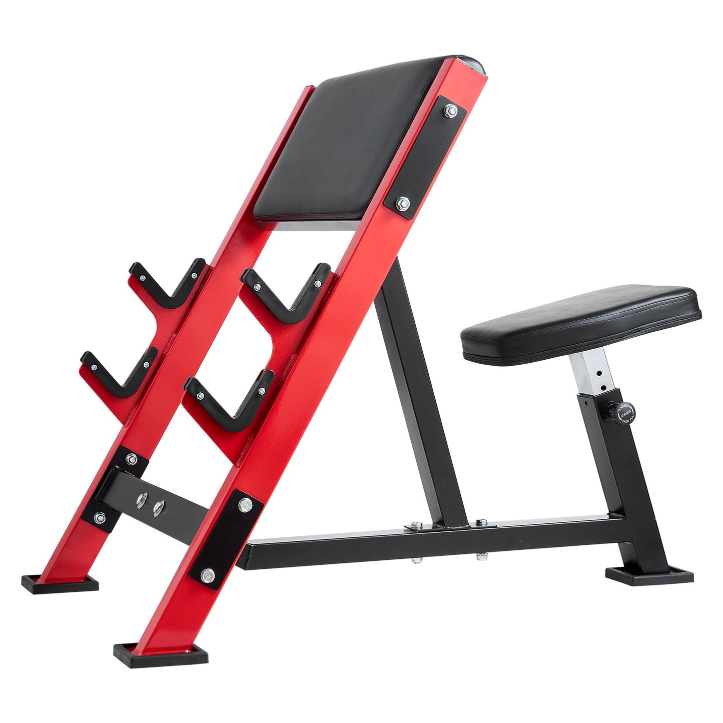 Preacher Curl Bench, Strength Training Benches, Max load 660 LBS Home Gym Fitness Equipment, Seated Arm Isolated Barbell Dumbbell Bicep Station, Adjustable Weight Bench with Bar Holders