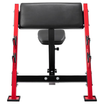 Preacher Curl Bench, Strength Training Benches, Max load 660 LBS Home Gym Fitness Equipment, Seated Arm Isolated Barbell Dumbbell Bicep Station, Adjustable Weight Bench with Bar Holders
