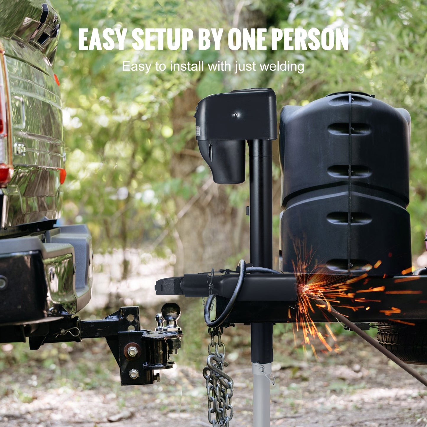 VEVOR A-Frame Trailer Coupler, Fits 2-Inch Hitch Ball Size, 7000 lbs Towing Capacity,
