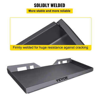 Universal Skid Steer Mount Plate, Steel, 0.24m Thick, 28kg, Easy Install