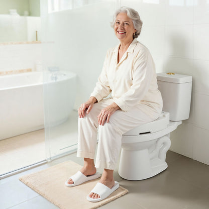 Raised Toilet Seat, 136.1 kg Load Capacity, 88.9 mm Lift Height, Commode Elevated Toilet Seat Riser with Enlarged Opening for Seniors, Elderly, Handicap, Disabled, Adults, Fits Elongated Bowl