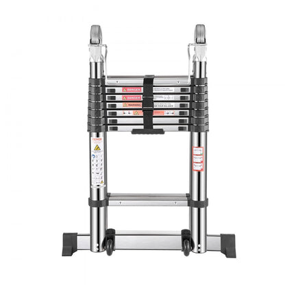 VEVOR Telescoping Ladder A-Frame Stainless Steel 4985 mm Extension Ladders