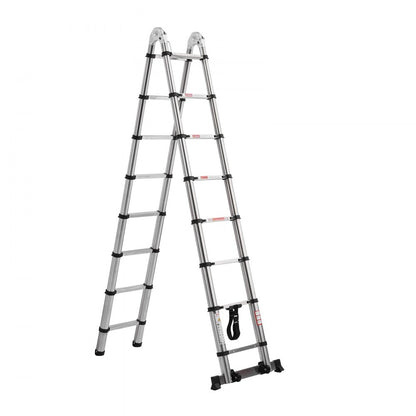 VEVOR Telescoping Ladder A-Frame Stainless Steel 4985 mm Extension Ladders