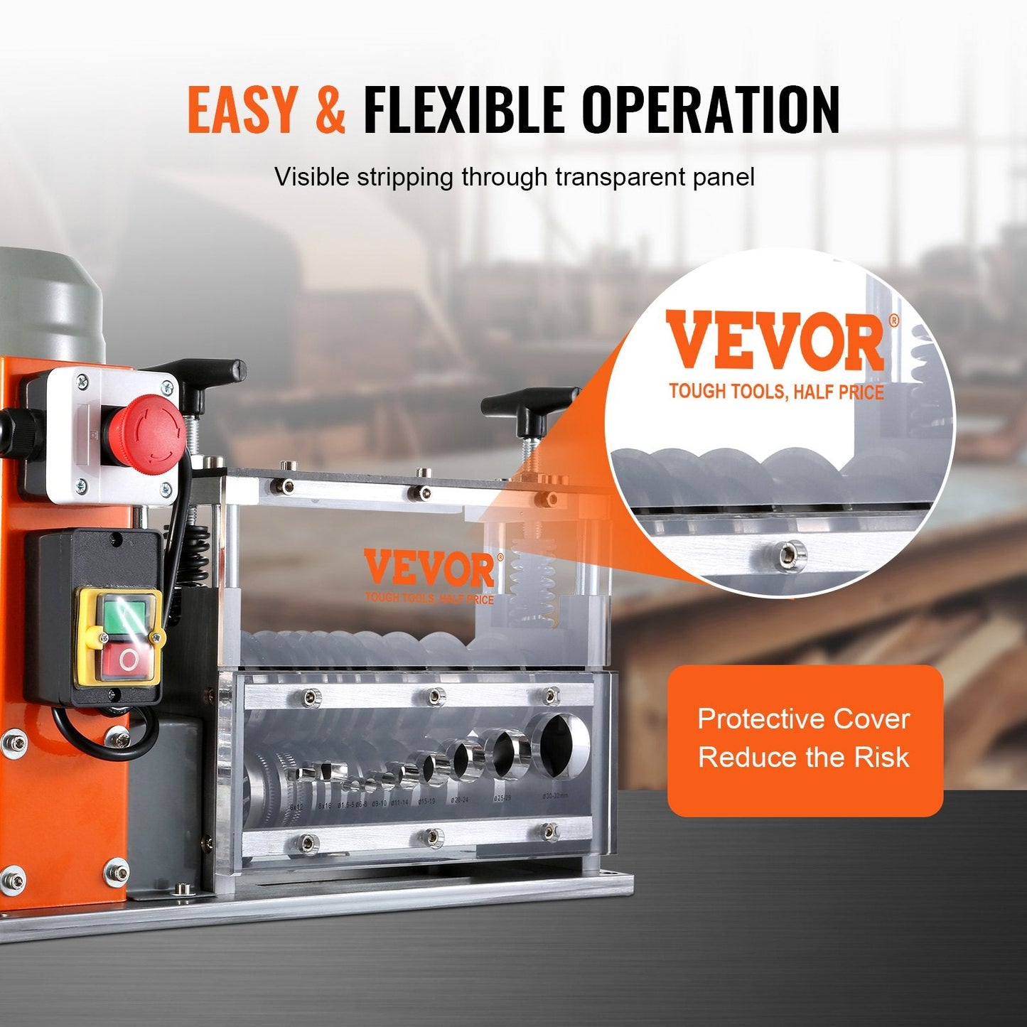 Electric Motorized Cable Stripper, 1.5-32mm, 750W, 10 Channels, 24.3kg