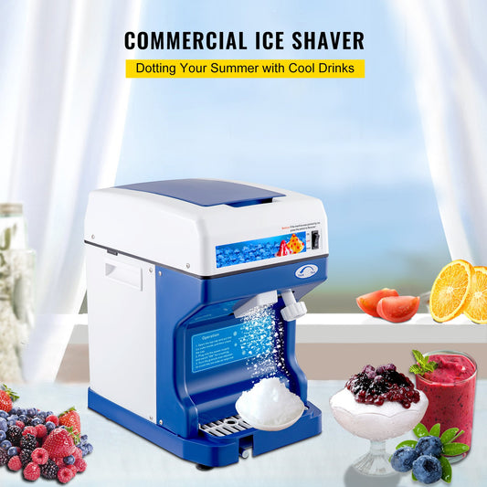 VEVOR Ice Shaver 265LBS/Hour Snow Cone Frozen Ice Shaving Slushie Dessert Maker