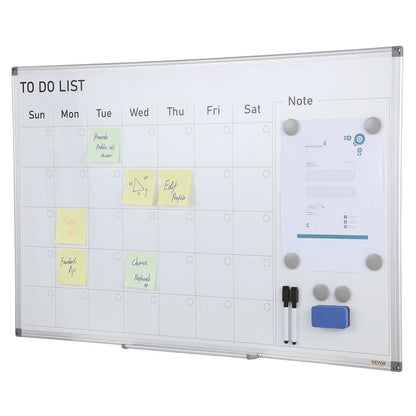 Magnetic Whiteboard 0.9 x 0.6 m Wall-Mounted Dry Erase Board for Office Use