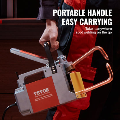 Portable Spot Welder, 0.32m Thick, 8KVA, for Steel & Aluminum Sheets, 12kg