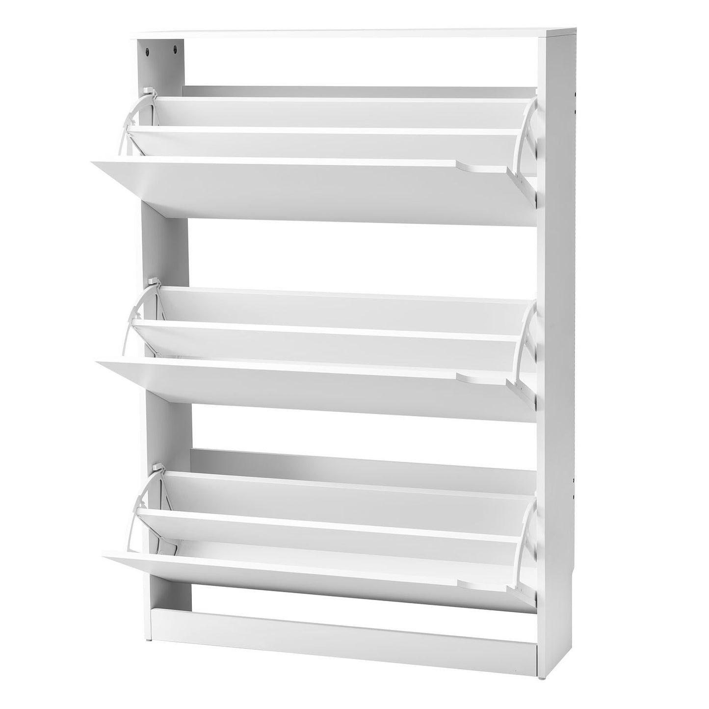 Shoe Cabinet with 3 Flip Drawers, Modern Shoes Storage Cabinet with Anti-Tipping Device, Freestanding Shoe Rack Organizer, Ideal for Entryway, Hallway, Bedroom, Living Room, Closet, White