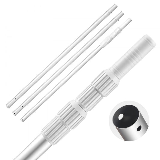 Swimming Pool Pole 1 to 4.6 mm Telescopic Aluminum Alloy Twist Locking
