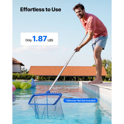 Swimming Pool Pole 1 to 3.65 mm Telescopic Aluminum Alloy Twist Locking