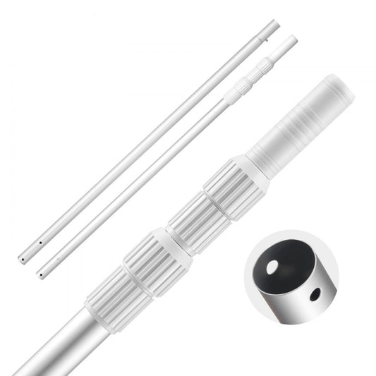 Swimming Pool Pole 1 to 3.65 mm Telescopic Aluminum Alloy Twist Locking