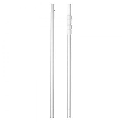 Swimming Pool Pole 1 to 3.65 mm Telescopic Aluminum Alloy Twist Locking