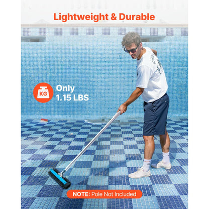 Pool Brush Head for Inground Above Ground Swimming Pool with Side Brushes