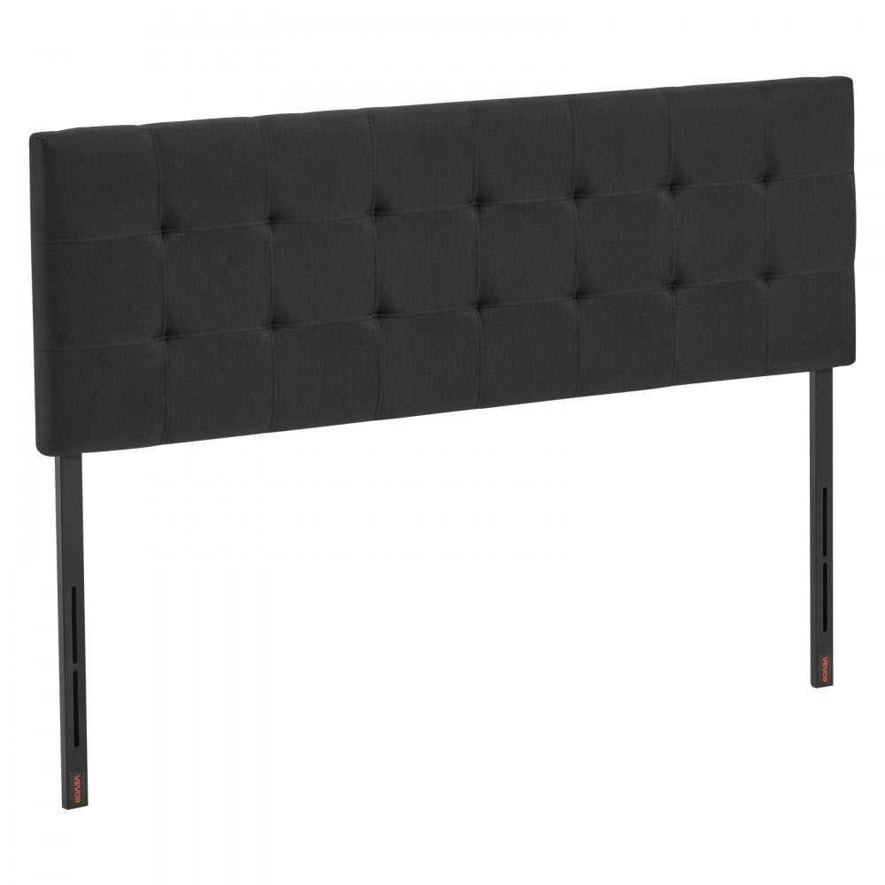 VEVOR Headboard for Queen Size Bed with Adjustable Height Sponge & Fabric Black