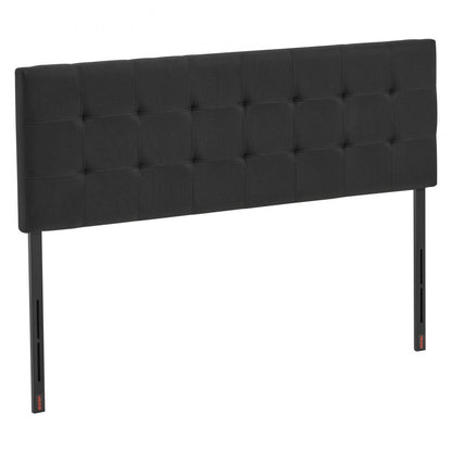 VEVOR Headboard for Queen Size Bed with Adjustable Height Sponge & Fabric Black