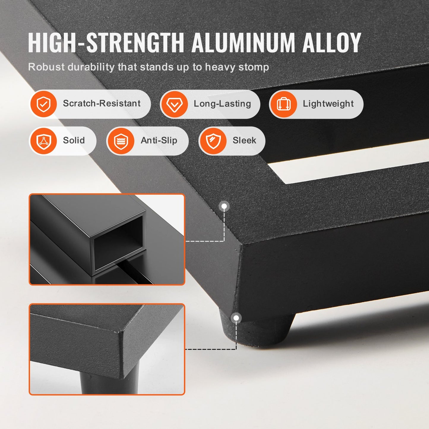 VEVOR Guitar Pedal Board, 20'' x 11'', Aluminum Alloy 2.2 lbs Super Light Guitar