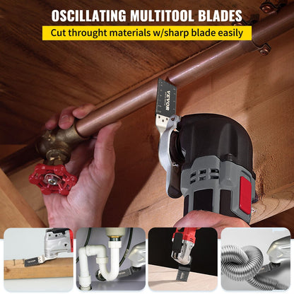 100-Piece Oscillating Multitool Blade Kit for Wood, Metal, and Plastic Cutting