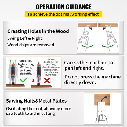 100-Piece Oscillating Multitool Blade Kit for Wood, Metal, and Plastic Cutting