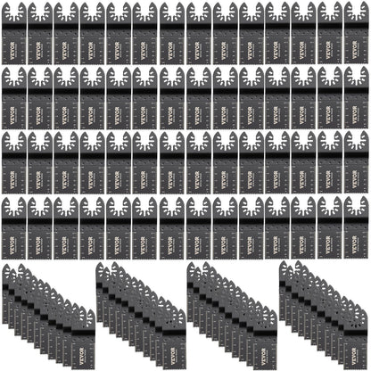 100-Piece Oscillating Multitool Blade Kit for Wood, Metal, and Plastic Cutting