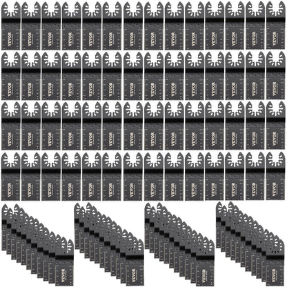 VEVOR 100PCS Oscillating Saw Blades, Quick Release Multitool Blades Kit, HCS Tool
