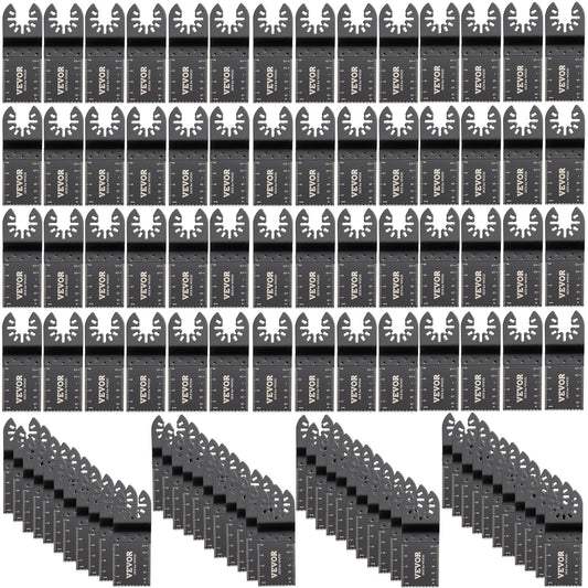 VEVOR 100PCS Oscillating Saw Blades, Quick Release Multitool Blades Kit, HCS Tool
