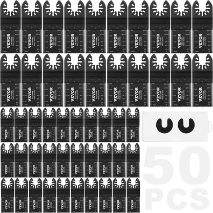 VEVOR 50PCS Oscillating Saw Blades, Universal Quick Release Oscillating Saw Blades,