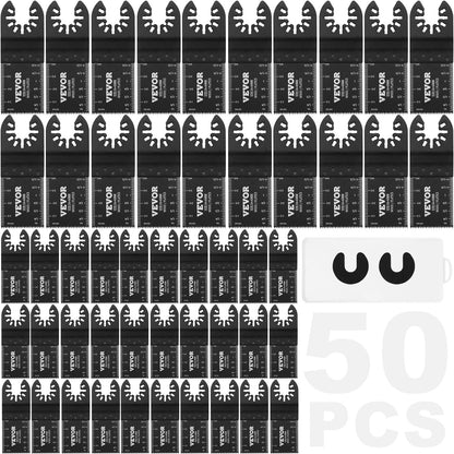 50-Piece Universal Oscillating Saw Blades, Quick Release, Fits Major Brands