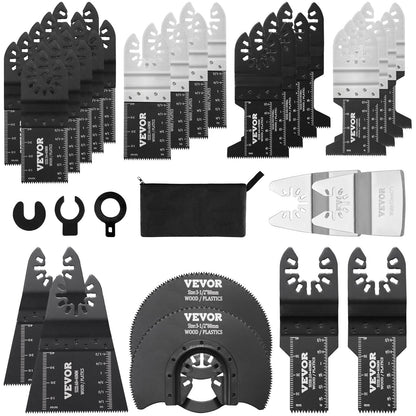 30-Piece Universal Oscillating Tool Blade Kit with 8 Types for Wood & Metal