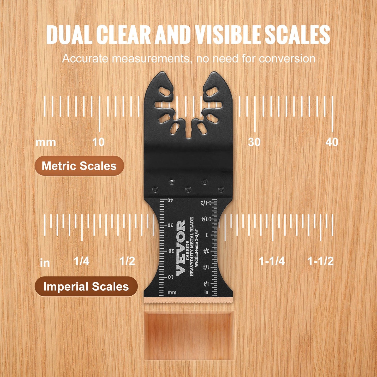 VEVOR 3PCS Oscillating Tool Blades, Universal Quick Release Oscillating Saw Blades,